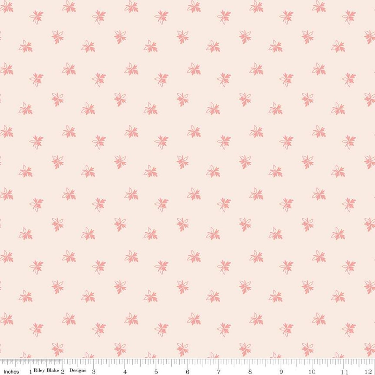 Fabric Riley Blake Coral Endearing Gentler Times by the Quarter Yard C16477-CORAL